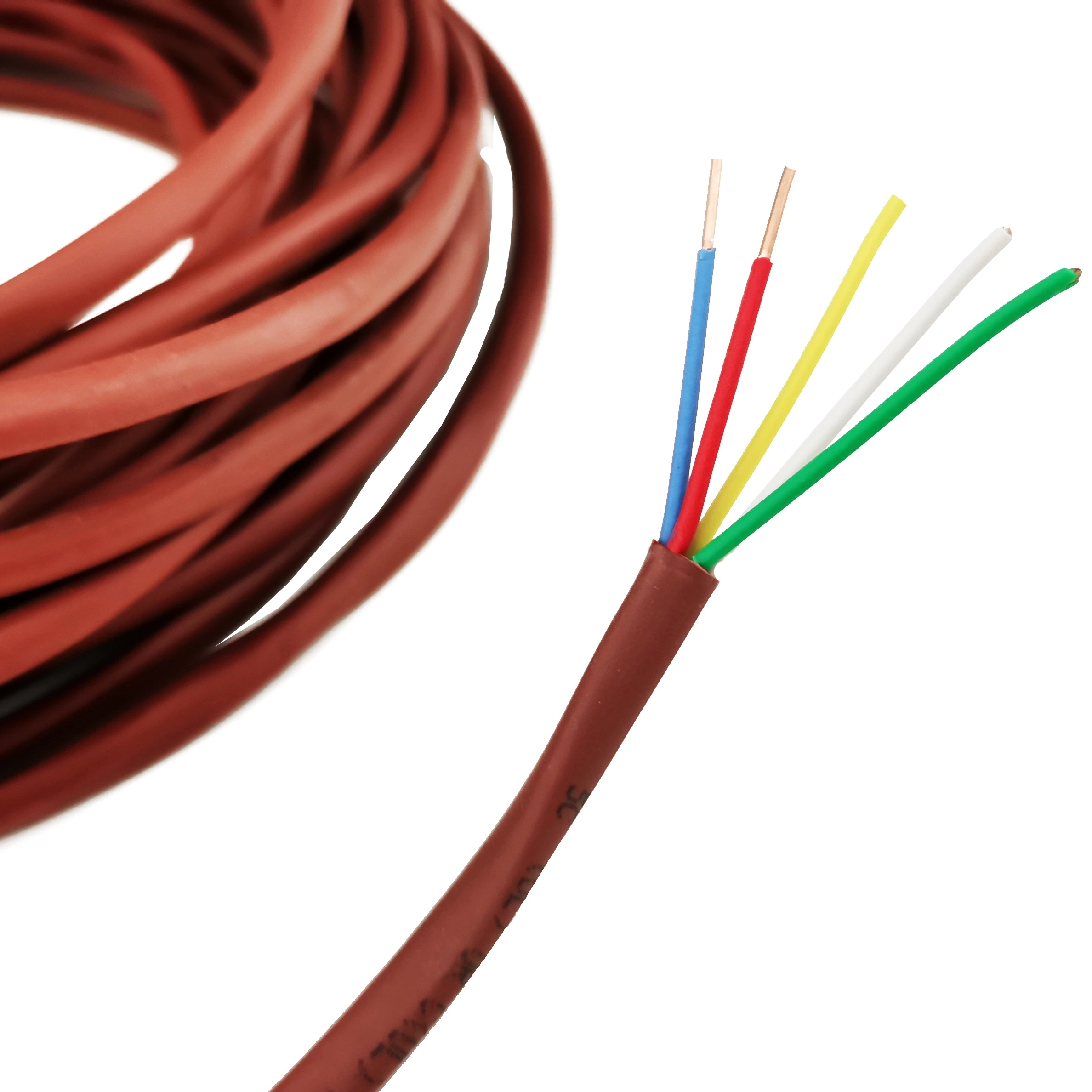 Brown 18AWG 2c-12c Cl2r or Cl3r Solid Bare Copper PVC Jacket Thermostat Control Wire for UL HVAC Systems