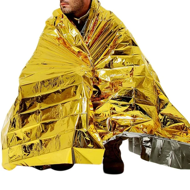 Gold & Sliver Emergency Outdoor Rescue Space Survival Blanket Thermal Blanket