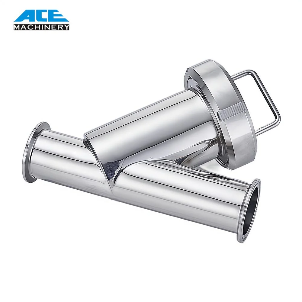 Factory Price Sanitary Stainless Steel SS304 SS316L Double Basket Bag Juice Filter Barrel Type Strainer