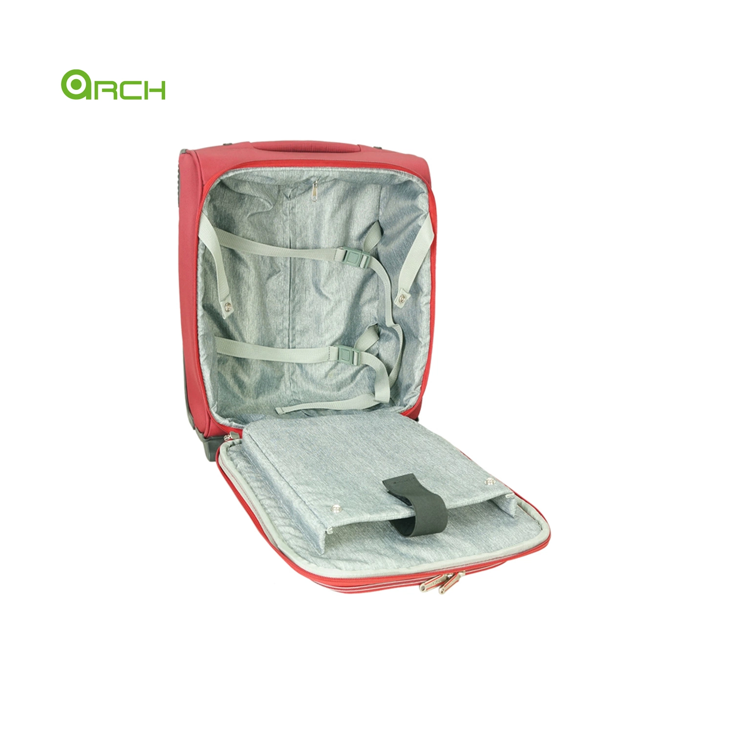 Fashion Travel Luggage Polyester Underseat Cabin Size with Aluminum Trolley System Skate Wheels Fg2122us