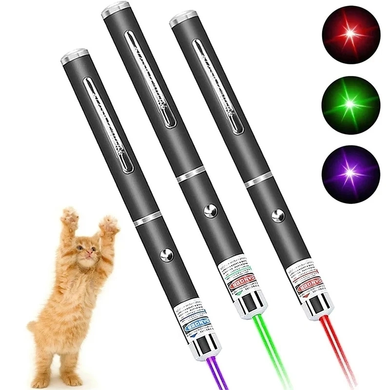 Red or Green Laser Pointer Pen 2 AAA Battery Laser Pointer Pen Projection Teaching Demonstration Laser Pen