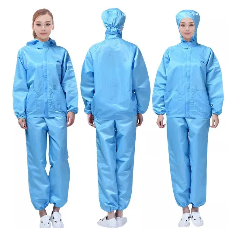 Factory Direct Sales Durable Dust Free Anti-Static Workwear Cleanroom Jumpsuit Coverall ESD Garment for Pharmaceutical Industry