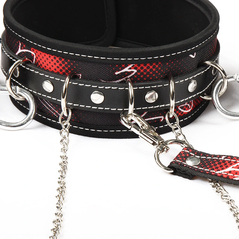 El remache de sm esclavo Perro Collar Cadena con las esposas y tetina pegatinas de tracción de la servidumbre fetiche BDSM juguetes sexuales juegos sexuales