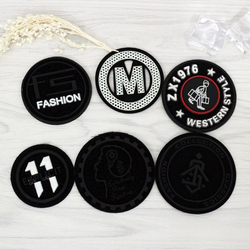 Customized High quality/High cost performance  PVC Patches 3D Silicone Rubber Label for Garments Accessories