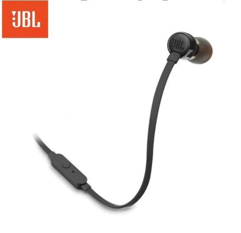 Auriculares com fios originais de 3,5 mm estéreo música Deep Bass Headset Sports Auriculares com controlo de linha mãos-livres JB L Tune110