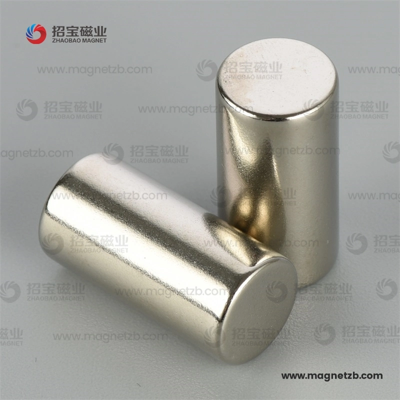 Super Strong N35 Neodymium Cylinder Nickel Coating Magnet