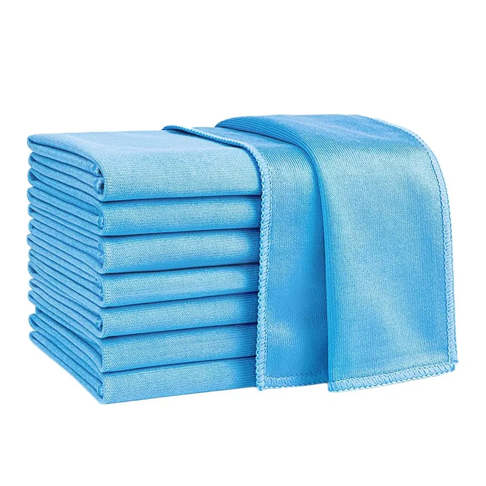 300GSM 40cm*40cm Microfiber Glass Cleaning Towel Microfibre Reusable Window Car Mirror Cleaning Cloth