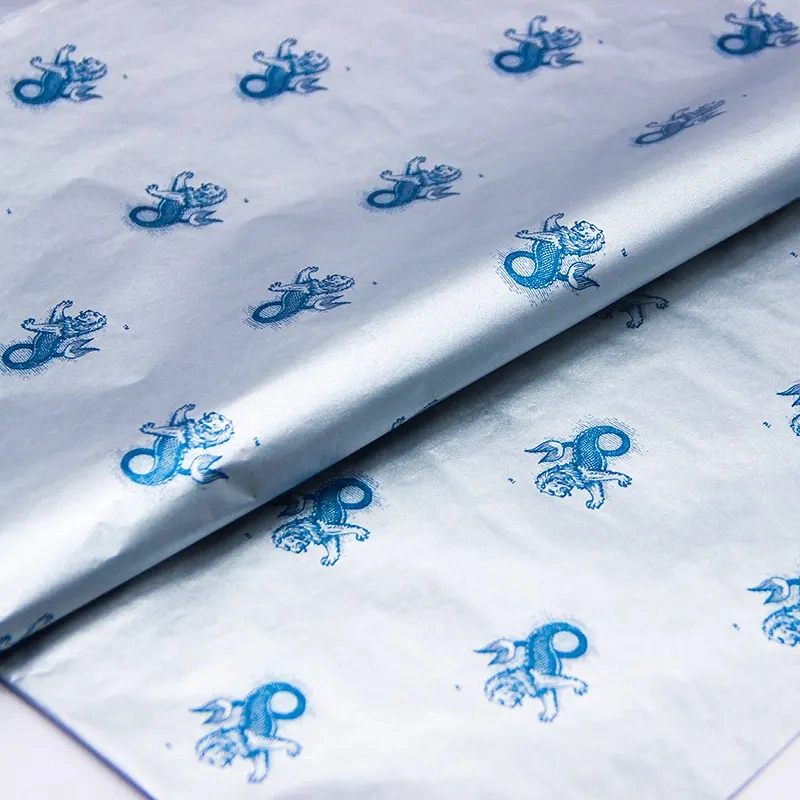 Papel de embrulho personalizado de Natal de boa qualidade papel de embalagem personalizado tecido de embalagem Papel