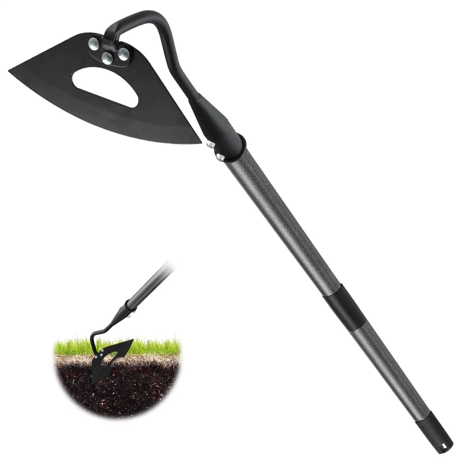 Factory Outlet Long Handle Harded Hollow Hoe 55 polegadas Garden Ferramenta