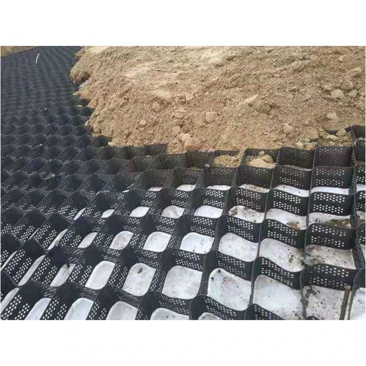 Precio de fabricante HDPE Geocell camino de grava de cuadrícula Geocell camino de grava de protección de Slop pavimentadora 100-445