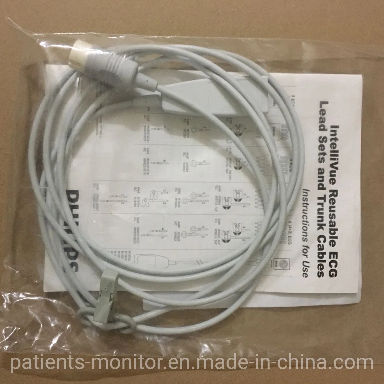 Philips Cbl 3 Lead ECG Trunk AAMI IEC 2.7m M1669A Ref 989803145071