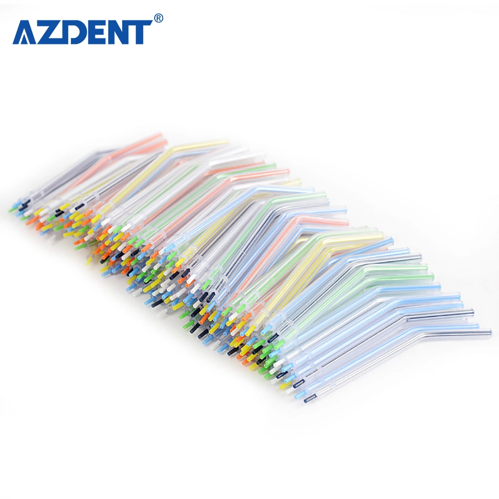 Mix Color Dental 3-Way Air Water Syringe Plastic Spray Nozzles Tips