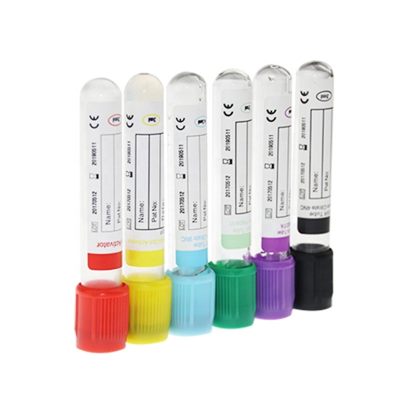 Médicos del Hospital de mejor venta de PET desechables/vidrio simple tubo de vacío de recogida de sangre