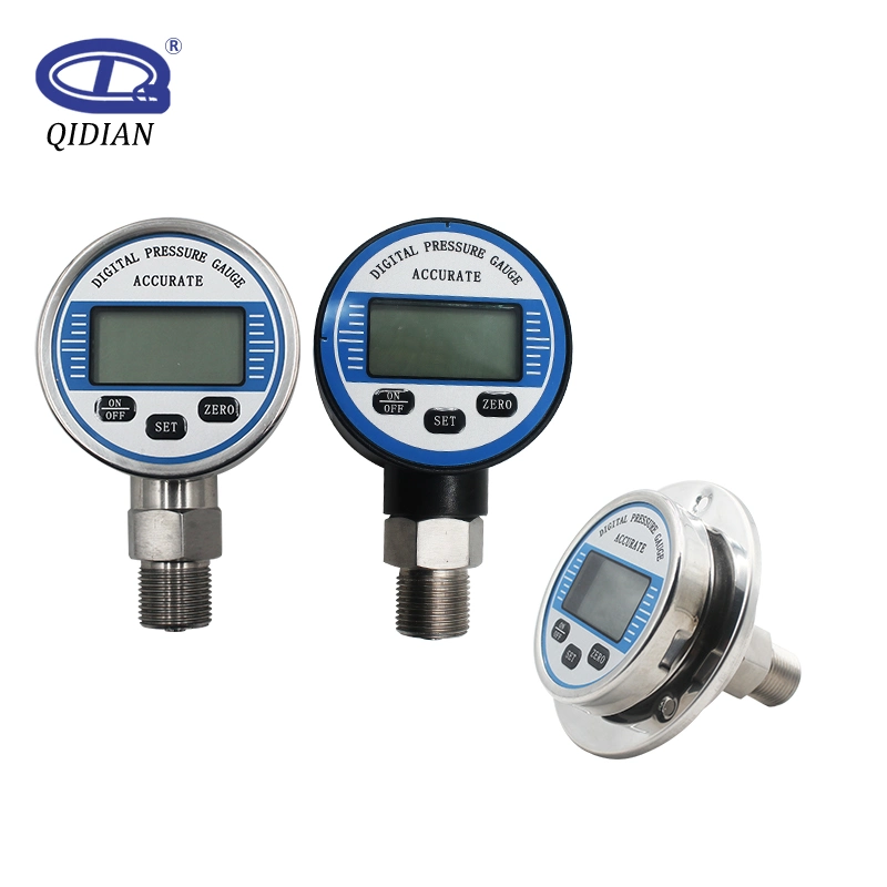 SS304 Ss306 Stainess Steel LCD Digital Pressure Gauge Air Water Pressure Gauge