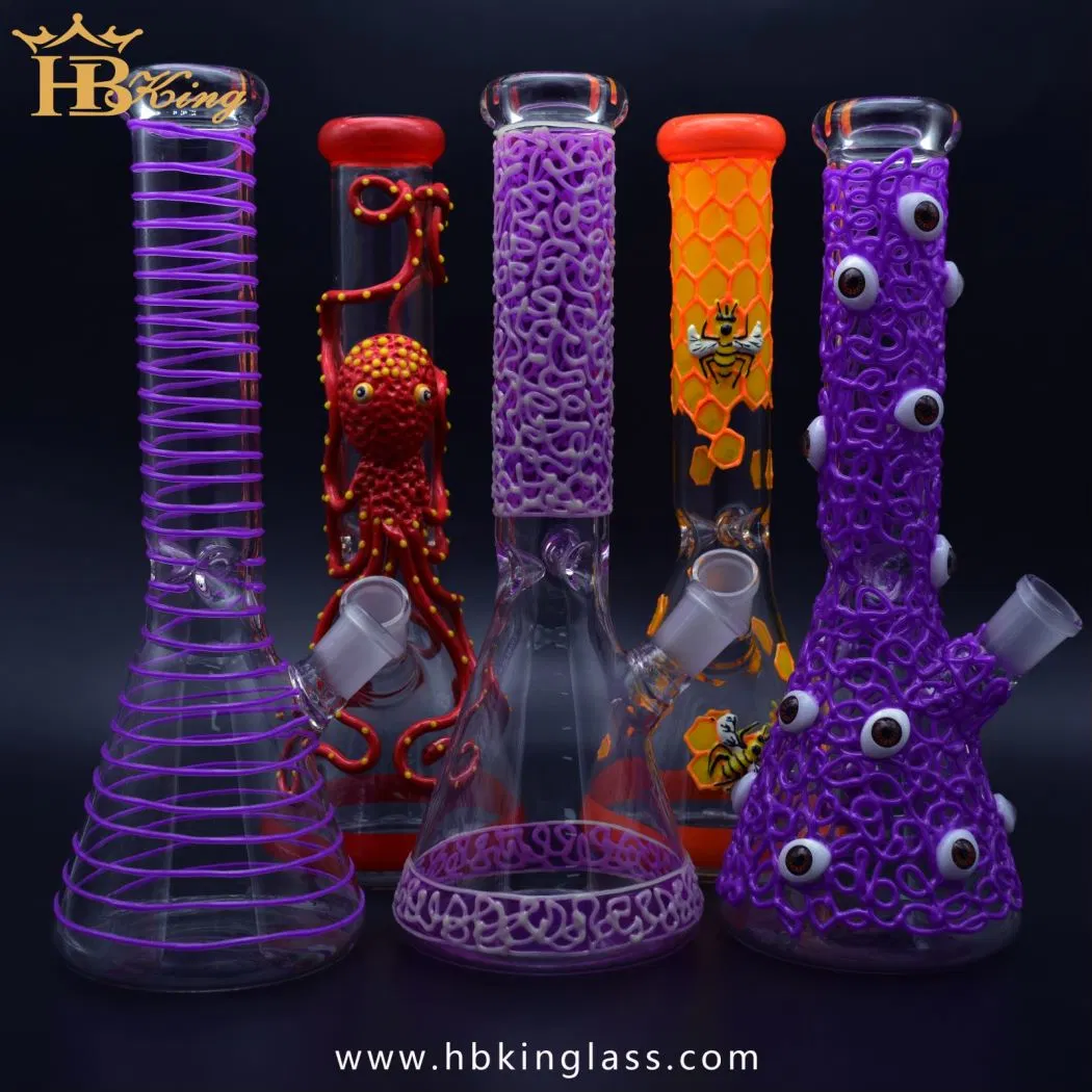 Beaker Glass Hookah with Remote Control Adjustable Light Glass Smoking Pipe