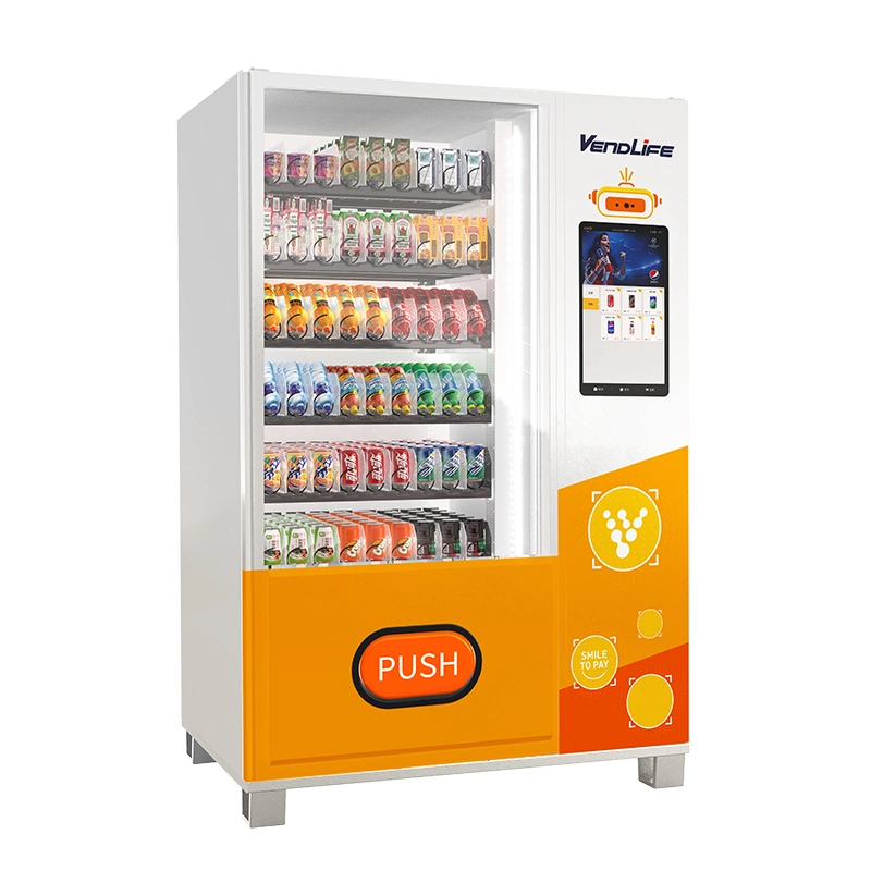 Popular Venda Snack e bebidas Máquina de Venda Directa com sistema de refrigeração