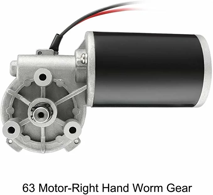 DC12V 24V High Torque Worm Gear Motor D49 D59 D63 D76 D88 for Machine Equipment