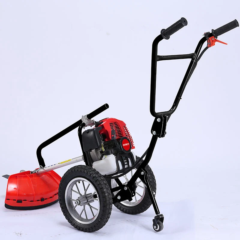 G-Carve Garden 62cc 2stroke Gasoline Hand Push Wheel Petrol Grass Trimmer Brush Cutter with Wheels