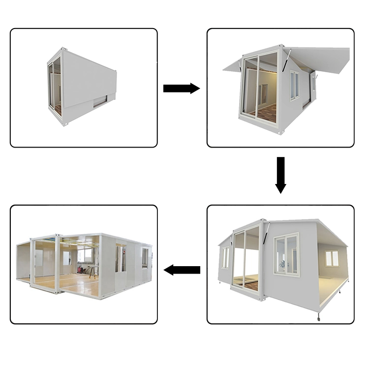 20FT 40FT Maison conteneur extensible Maison préfabriquée en acier moderne pour résidence de vacances