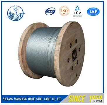 Fabricante 3/8" (1X7) Guy Strand estancia en el cable de acero al carbono galvanizado Cable Metálico de materiales de construcción