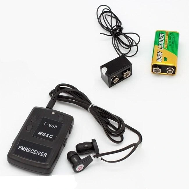 F908 Wireless Transmitter Receiver Covert FM Audio Listening Device Ear Voice Audio Bug (avp031K908)