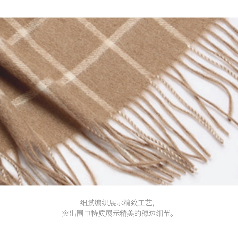 Hot Sale Charming Comfortable Warm and Soft Pure Camel Hair Luxurious Scarf for Lady