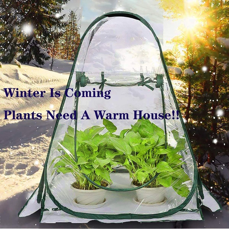 Un pequeño jardín de plantas de flores calentar la casa verde de plástico PVC Mini maceta carpa cubierta de invernadero Portátil para Casa patio patio