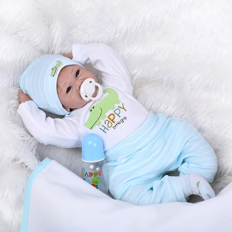 New Reborn Baby Girl Doll 55cm Sleeping Baby Doll Full Body Handmade Lifelike Doll Gift Toy for Children