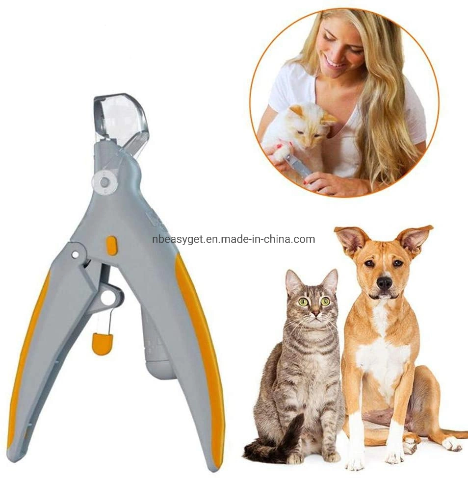 Pet Nail Clipper Great for Cats &amp; Dogs, Trimmer Grinder Grooming Tool Care Clipper for Pet with LED Light, 5X Magnification and Nail Trapper Esg12412