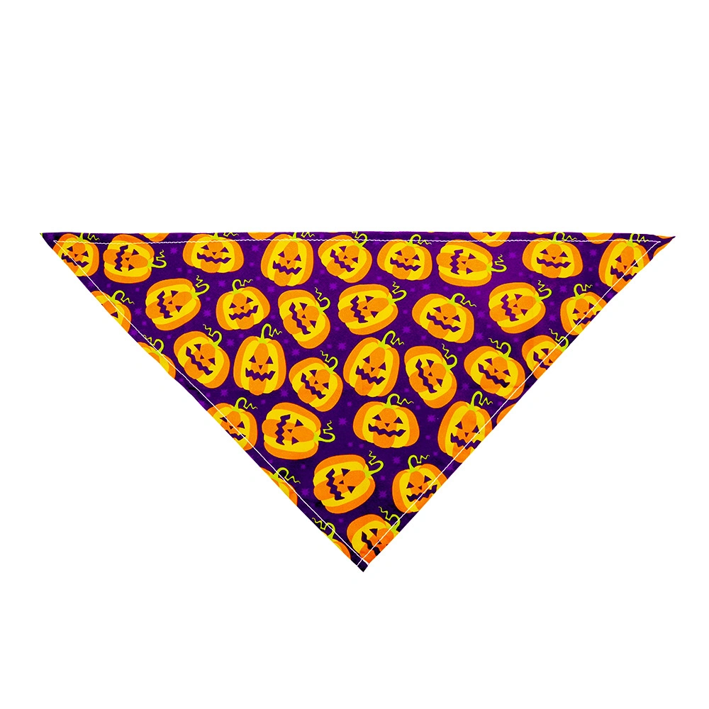 Comercio al por mayor accesorios para mascotas perro mascota de Halloween de Calabaza Triángulo Bandana Bandana para pequeñas y medianas perro grande