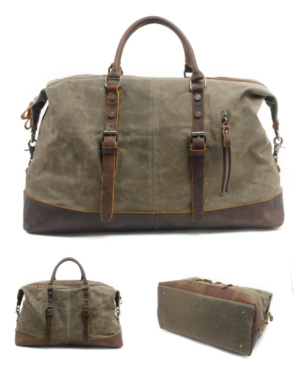 Горячая продажа Wholsale поощрения кожаные Canvas спортивные сумки-831-2 Duffle (RS)