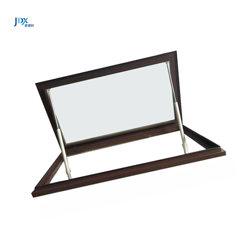 Guangzhou Hurricane Impact Glass UPVC PVC Vinyl Sunroof Flush Sky Roof Window House Commercial Thermal Break Aluminum Clad Wood Awning Windows