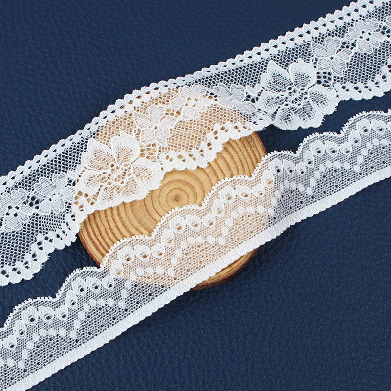 Raschel 90%Nylon 10%Elastane Stretch Lace Trim for Wedding Lace Fabric