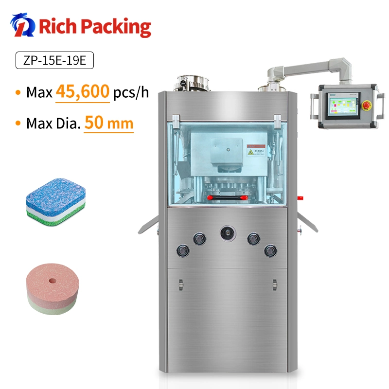 Big Size Two Layer Double Color Dishwashing Tablet Automatic Rotary Effervescent Tablet Press Machine