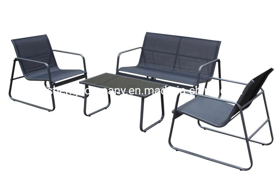 Modern Outdoor Garden Textilene Patio Furniture Table and Chair Set