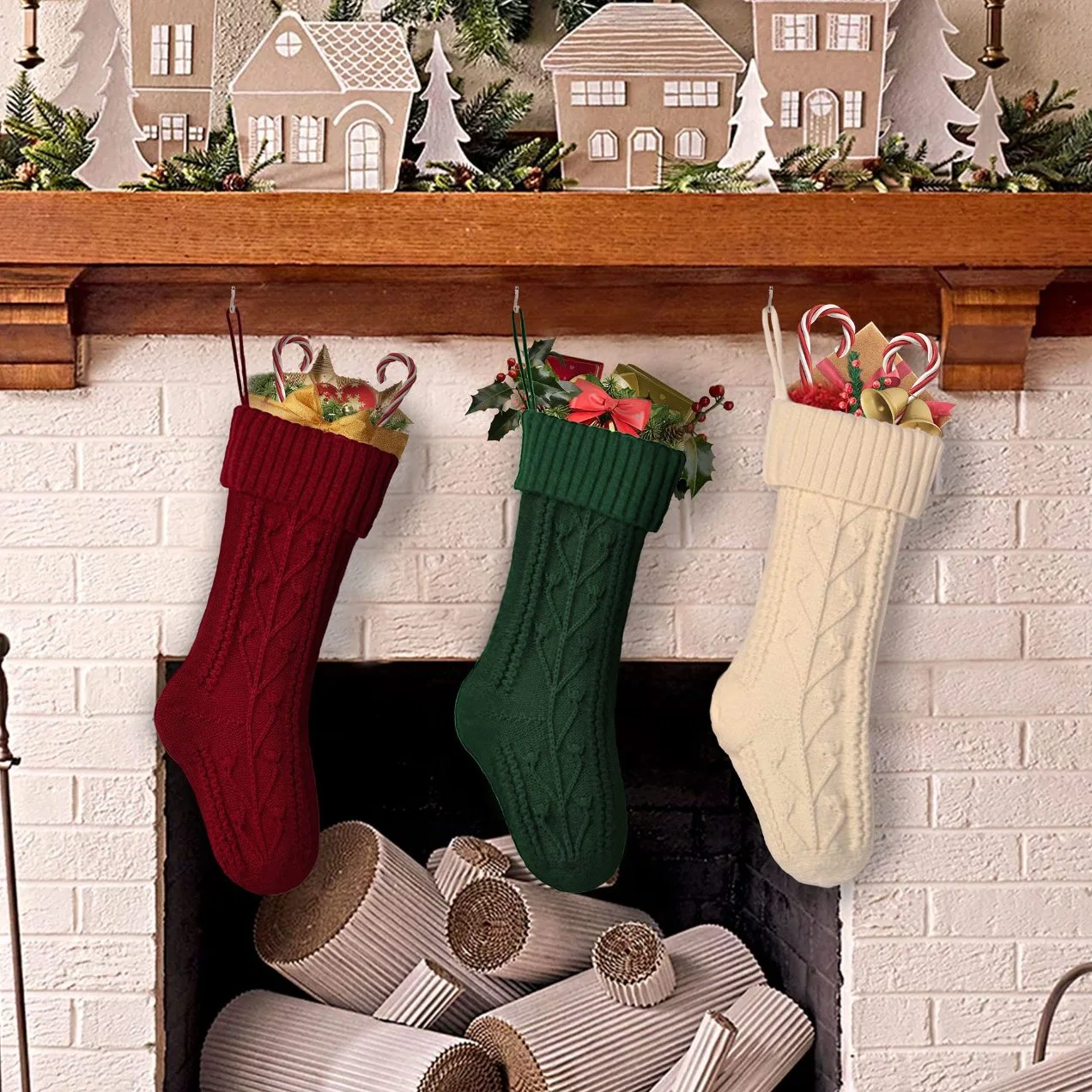 Wholesale/Supplier Christmas Stocking Ornaments Plush Bulk Hanging Children Gift Bags Socks Decoration