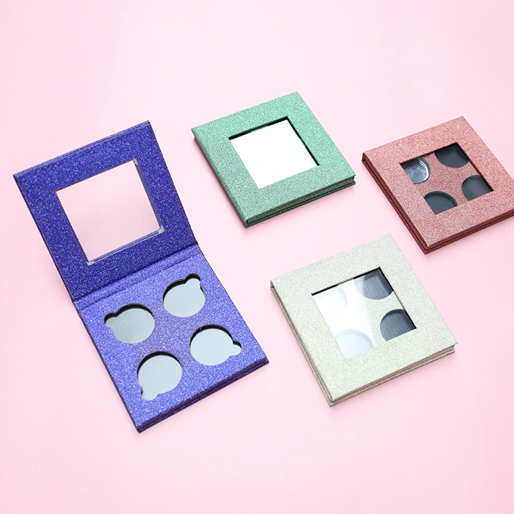 Firstsail Wholesale/Supplier Makeup Eyeshadow Package 4 Color Square Glittery Cosmetic Empty Magnetic Eyeshadow Palette