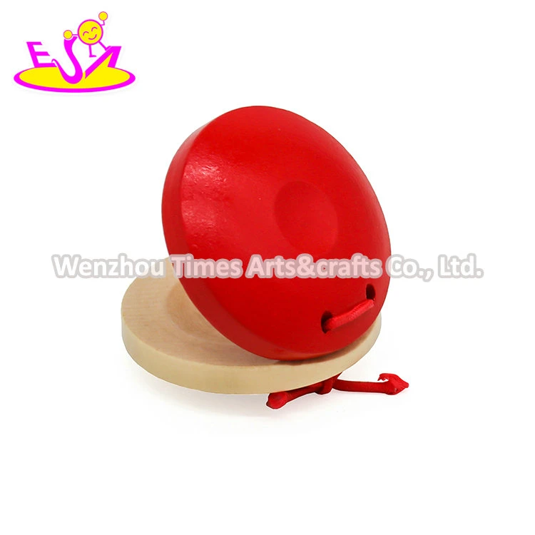 Hochwertige Pädagogische Schlaginstrumente Holz Baby Griff Castanet Clapping Für W07I166