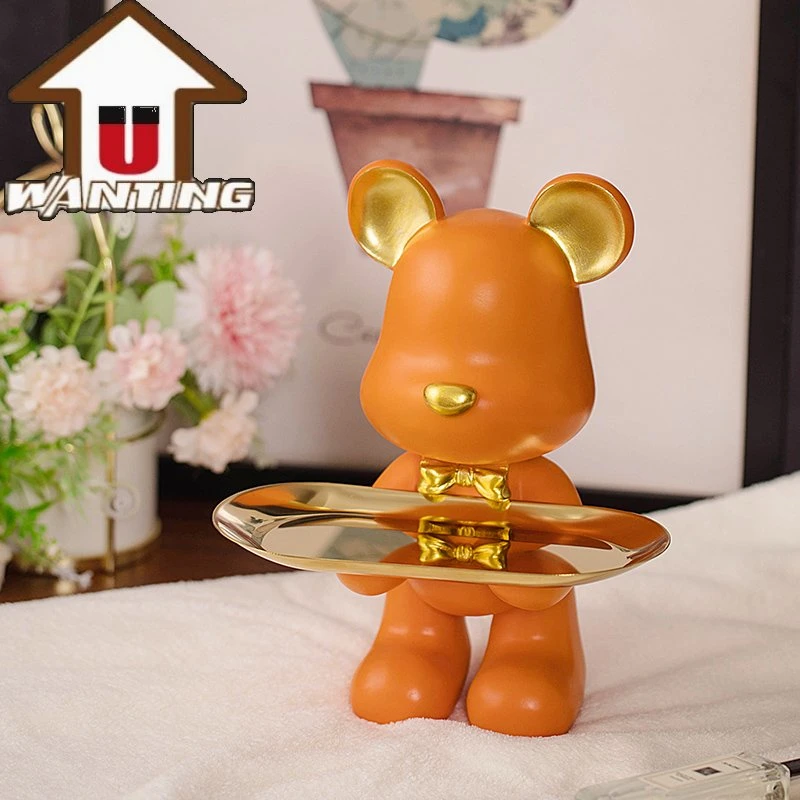 Schöne Wohnzimmer Möbel Ornament Home Dekoration Cute Bear Lagerung Tablett Geschenk