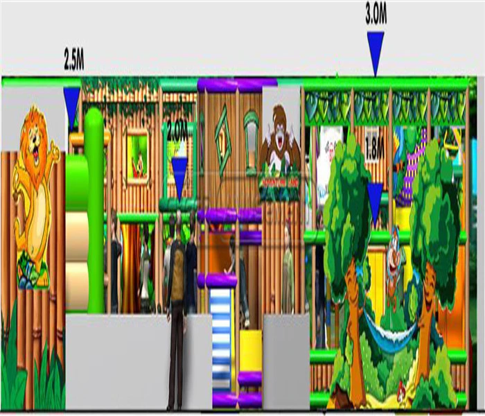 China miúdos de alta qualidade com temática de selva playground coberto definido