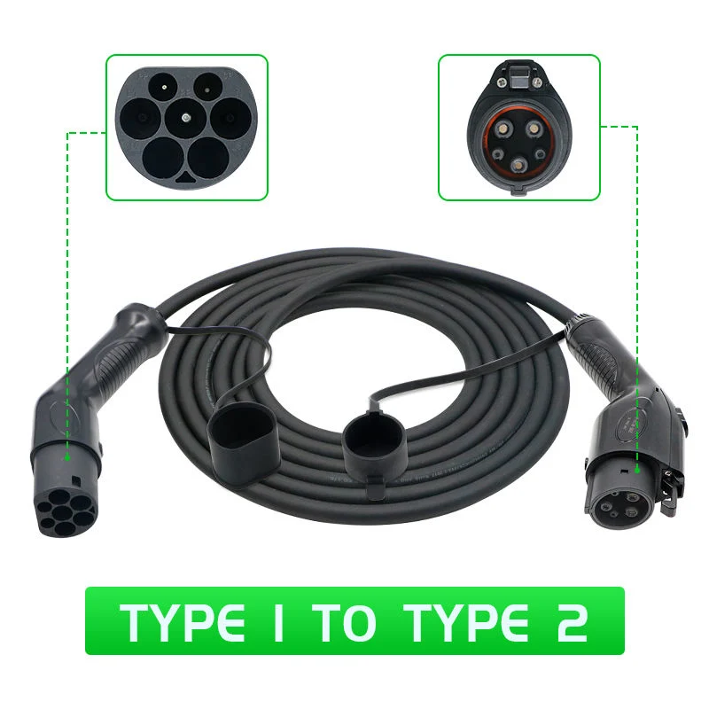 Escriba 1 en Tipo 2 3,5kw 7kw 16A 32A Saej 1772 cable de carga del cargador eléctrico para coche