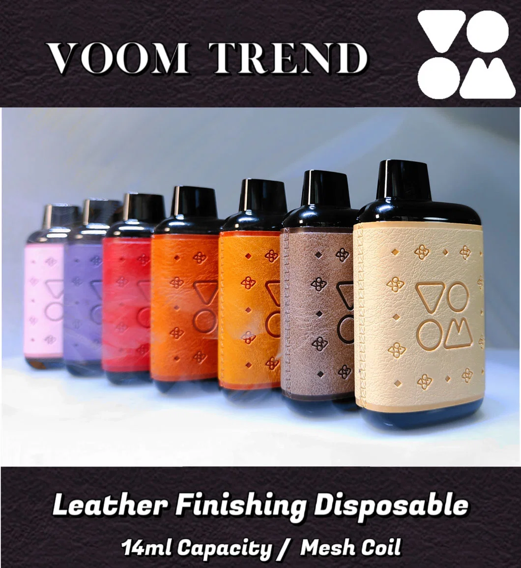 Voom Trend Mesh Coil 6500 Puffs Leather Luxury Box Big Smoke Disposable/Chargeable Vape Factory E Cigarette Smoking Accessories