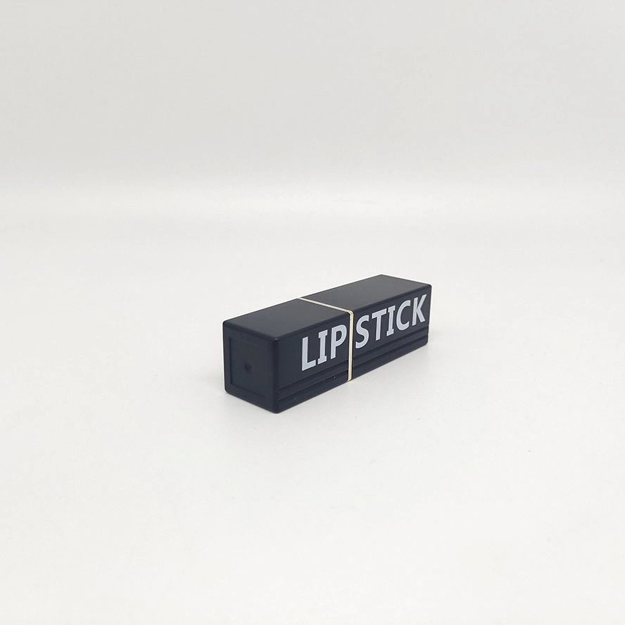 Custom Square Shape Lipstick Tube Magnetic Black Colour Cosmetic Packaging