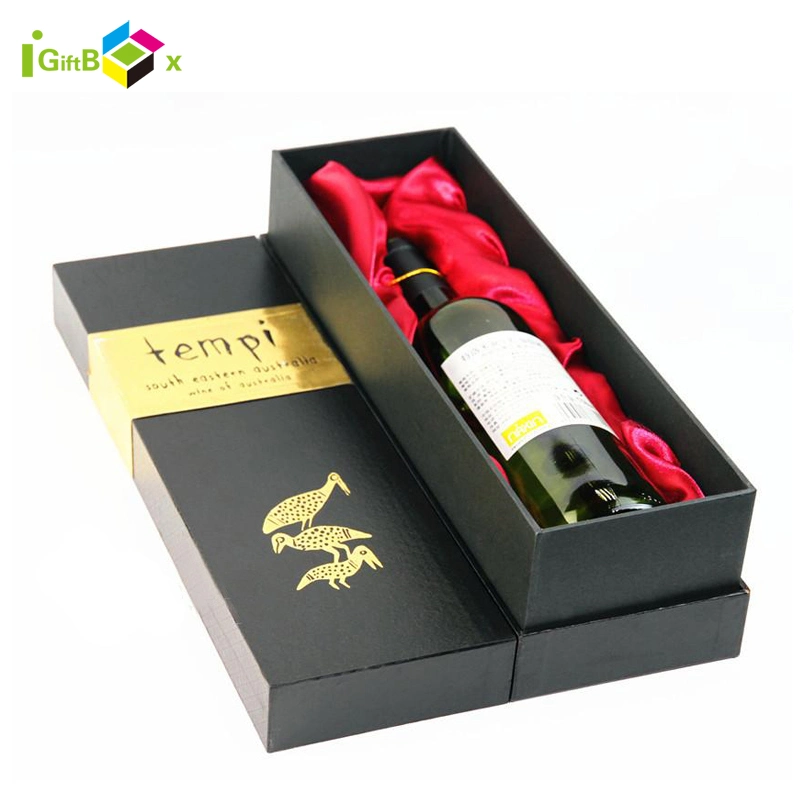Luxury Customized Cardboard Packing Wine Gift Boxes Bottle Glass Paper Box Red Wine Boxes Gift Set/Wine Box Package