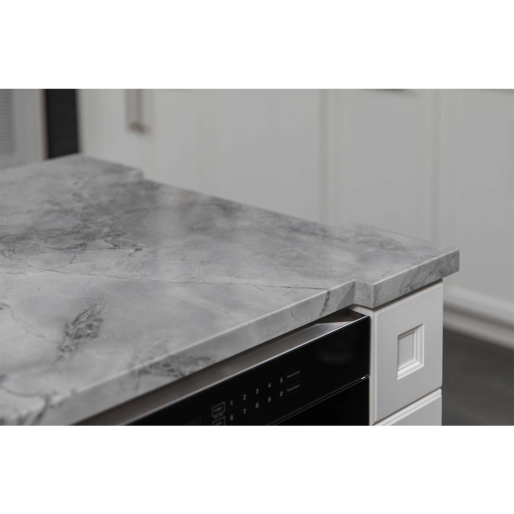 Каменный искусственный белый Кухня контрудонал полированный мрамор вид Slab Настенные плитки