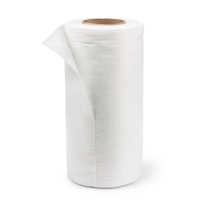 Skin Friendly Wood Pulp 100% Cotton Viscose Rayon and Pet Polyester Bamboo 40GSM Spunlace Nonwoven Fabric Roll for Wet Wipes