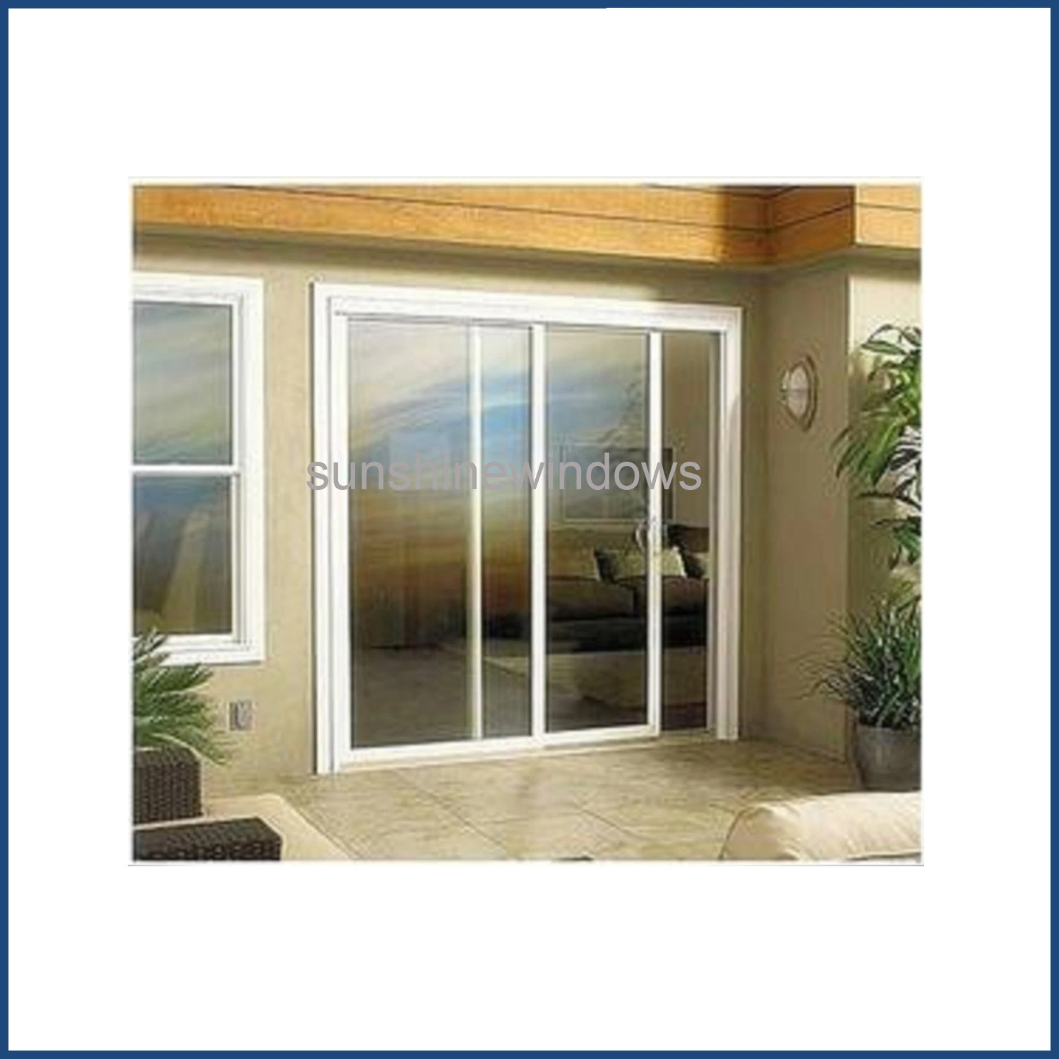 Plastic Profile Hurricane Impact Sliding Door