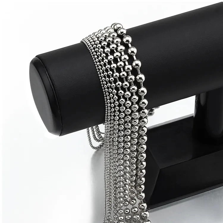 High quality/High cost performance  Stainless Steel Silver Necklace Bead Chain Ball Chain for Roller Blinds Men Women Necklace