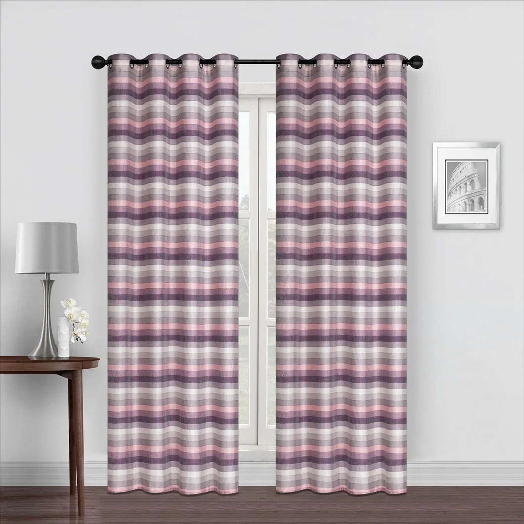 Ready Made Curtain Facy Design Rainbow Stripes Curtain for Windows