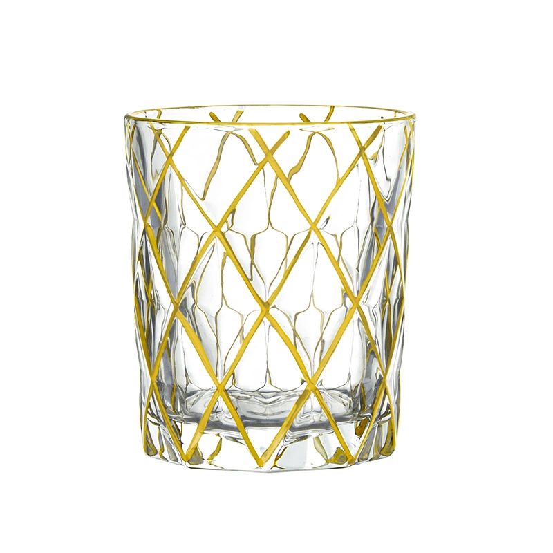 Verre-whisky peint Gold Line de haute qualité sortie d'usine Coupe de vin